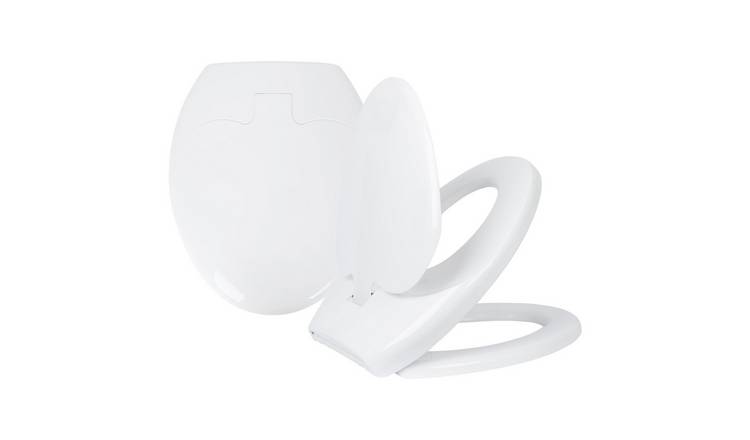 Harbour Housewares Soft Close Family Toilet Seats - White - Pack of 2