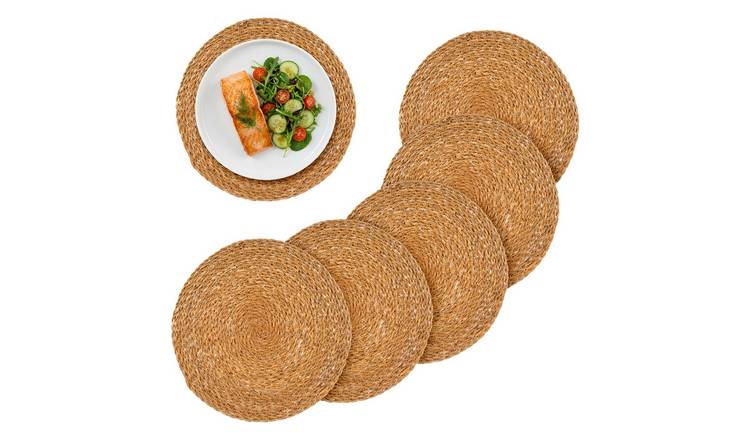 Argon Tableware Round Woven Typha Placemats - Pack of 6
