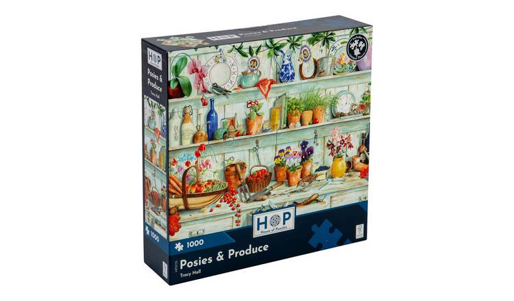 The House of Puzzles Posies & Produce 1000 Piece Jigsaw Puzzle