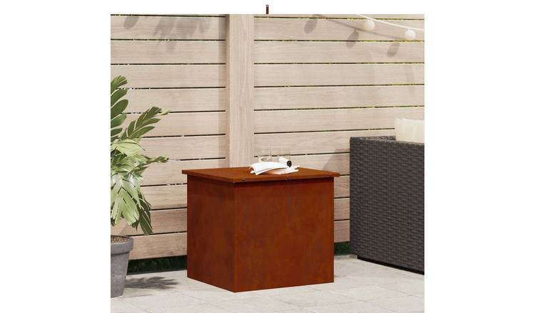 Walplus Steel Outdoor Storage Box Rusty - Rusty - 55 x 50.5 x 50 cm