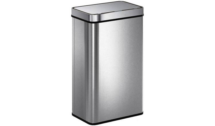 HOMCOM 60L Sensor Bin with Soft-Close Lid - Silver