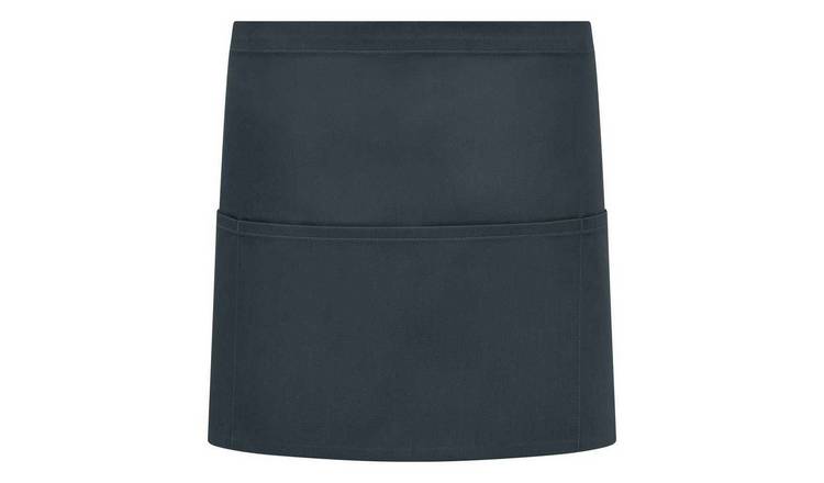 Brand Lab Unisex Adult Organic Front Pocket Short Apron - Charcoal