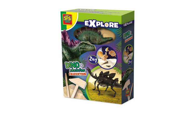 SES Creative Dino Skeleton Excavation 2 in 1 Stegosaurus Science Kit
