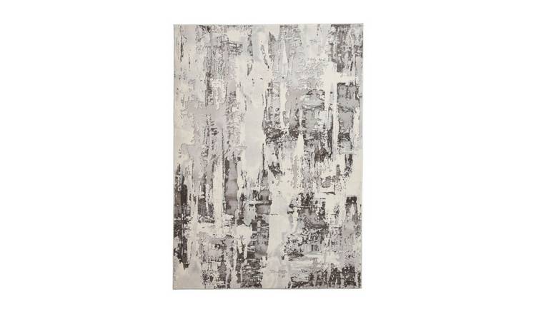 Mega Flooring Grey Modern Abstract Rug - 80 x 150cm