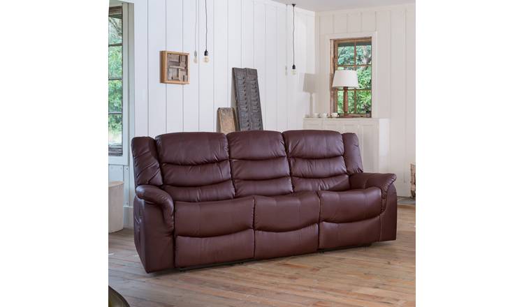 Artemis Home Almeira 3 Seat Recliner Sofa - Burgundy