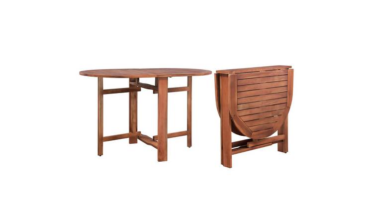 Walplus Solid Acacia Wood Dining Table - Brown - 120 x 70 x 74 cm