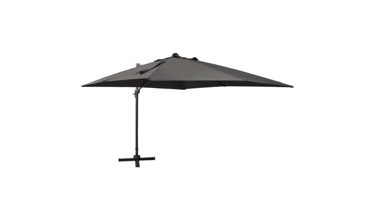 Walplus 24 LED Cantilever Parasol - Anthracite - 300 x 300 x 258 cm