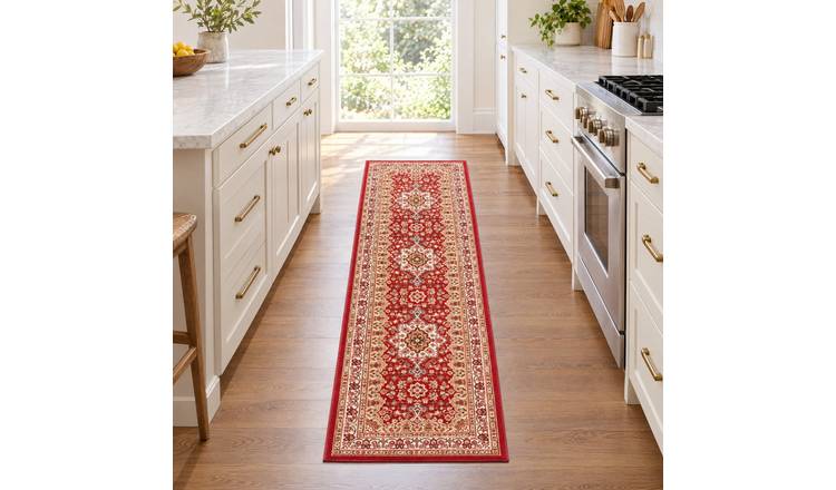 Hanse Home Red Oriental Parun Tabriz Vintage Runner Rug - 80 x 250cm