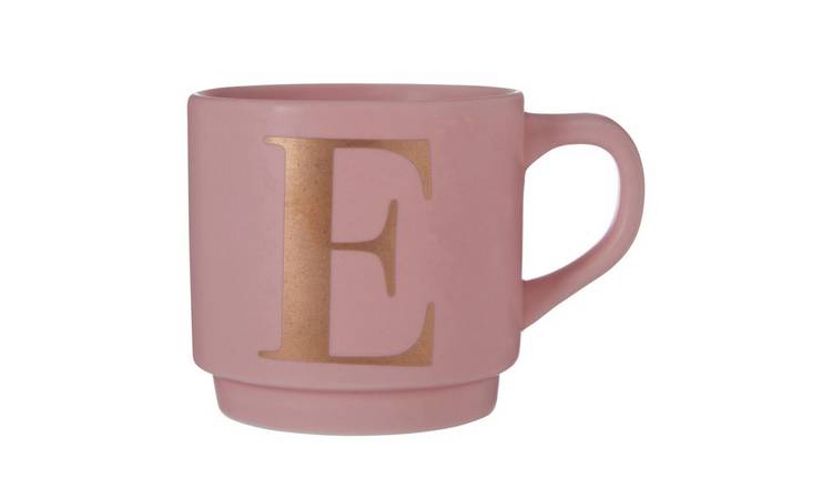 Orsina Signet E Monogram Mug – Pink