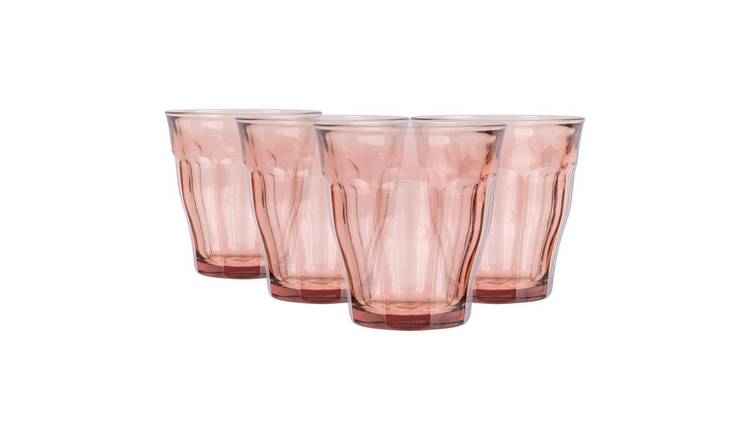 Duralex Picardie 250ml Drinking Glass Tumblers Pack of 4 - Pink