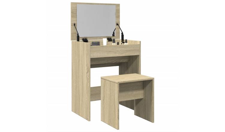 Walplus Dressing Table and Stool - Sonoma Oak - 60 x 40 x 113.5 cm