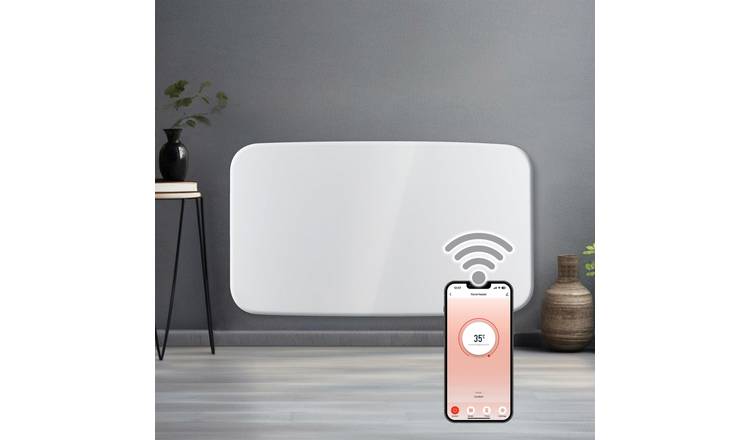 Futura 2000W Smart WiFi Curved Electric Panel Heater - White