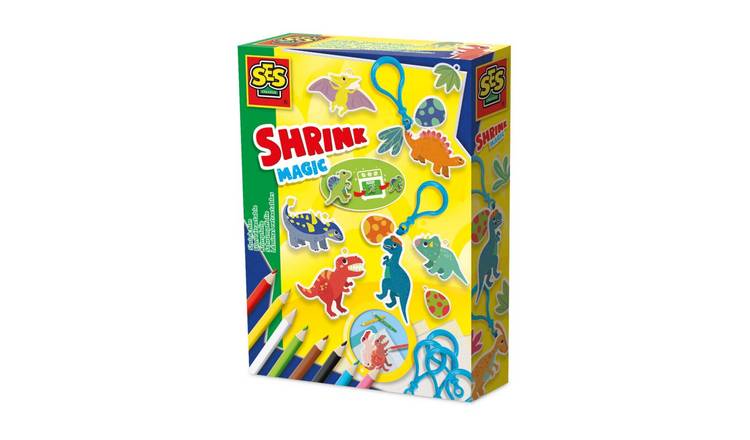 SES Creative Magic Shrink Dinosaur Keychains Craft Set