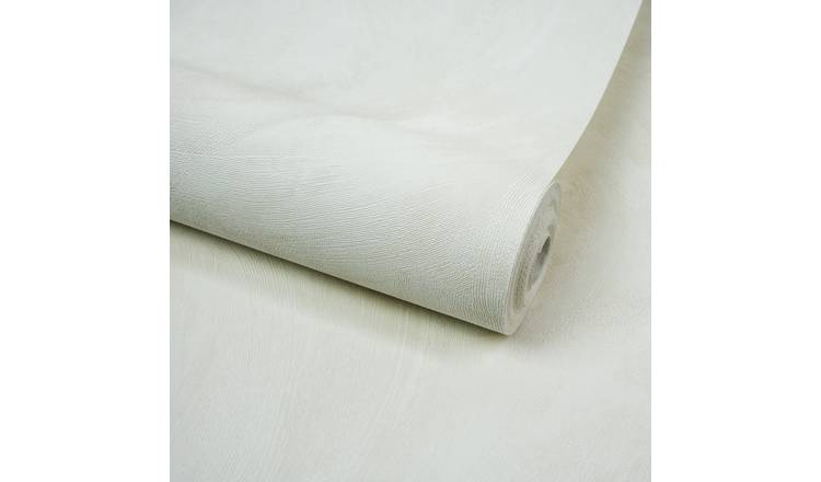 Grandeco Serra Limewash Chalk Paint Effect Textured Wallpaper - Ivory White