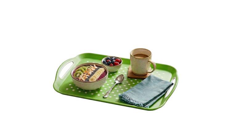 Orsina Dotra Anti Slip Rectangular Serving Tray - Green