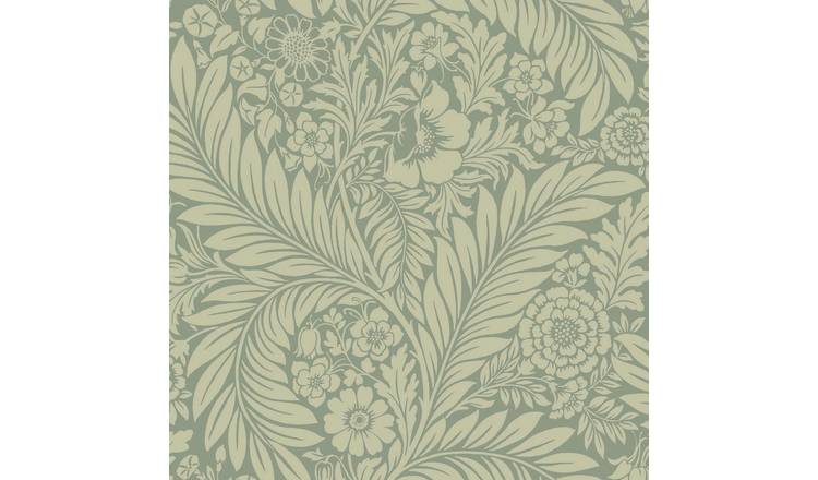 Belgravia Florence Leaf Wallpaper - Green