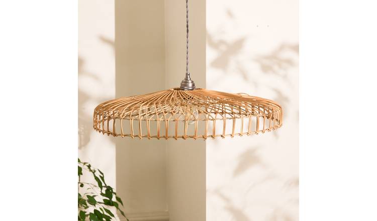 Dibor Wide Wicker Ceiling Shade - Natural 57cm