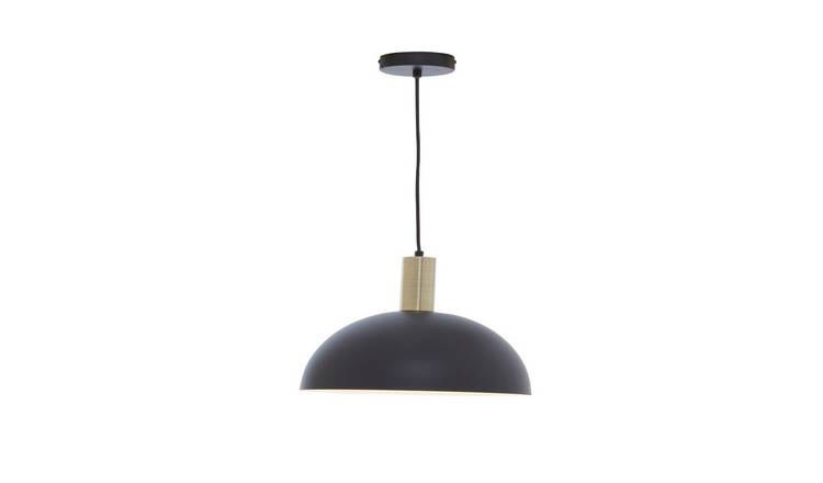 Orsina Leni Dome Pendant Light - Black and White