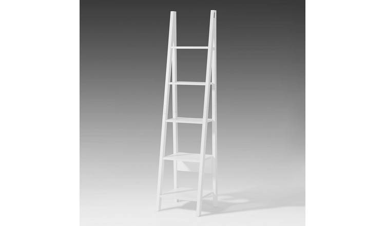 SoBuy 5 Shelf Freestanding Ladder Shelf - White