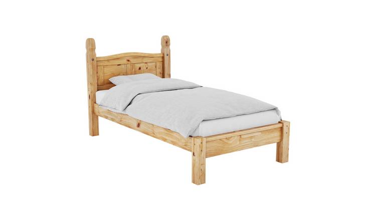 Vida Designs Corona Single Low Foot Bed With Foam Mattress - Pine