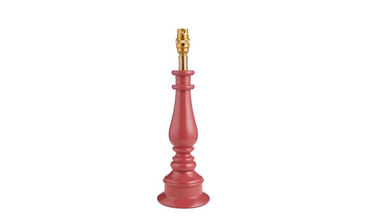 Loops Direct Resin and Brass Table Lamp Base - Pink Clay