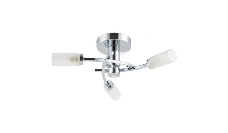 Happy Homewares Sensor in Chrome with Multi Bathroom Ceiling Light - 42cm