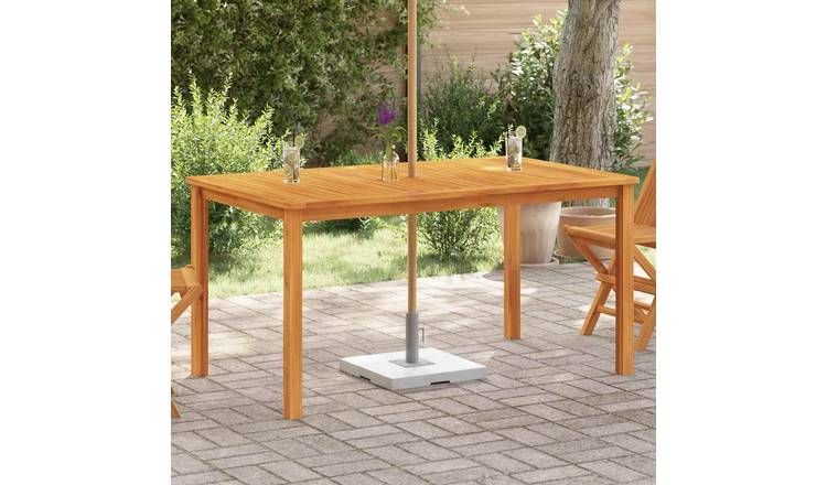 Walplus Solid Acacia Wood Garden Table - Brown - 150 x 90 x 74 cm