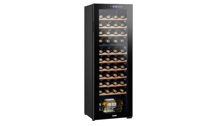 Baridi 44 Bottle Dual Zone Wine Fridge with Touch Controls & LED Light - Black