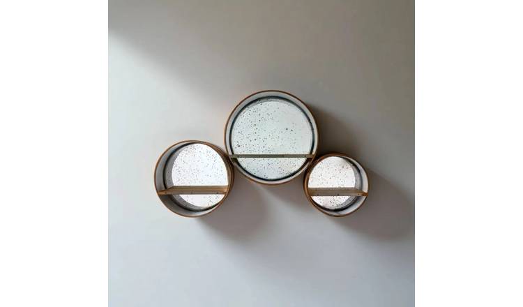 Orsina Set Of Three Trinity Wall Mirrors – Silver
