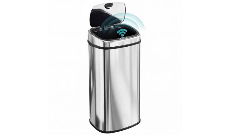 HOMCOM 68L Sensor Dustbin Stainle Steel Automatic Kitchen Waste Bin- Silver
