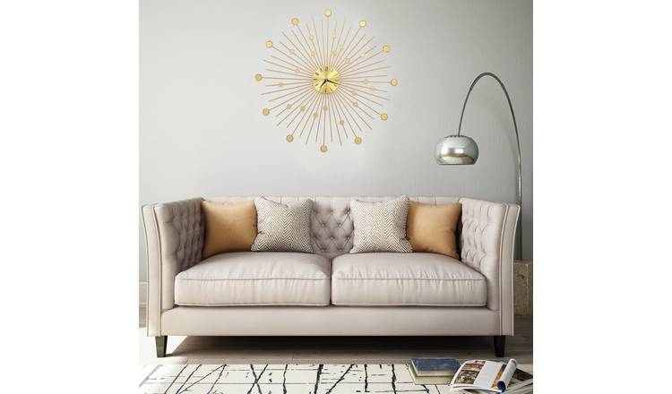 Walplus Metal Wall Clock - Gold
