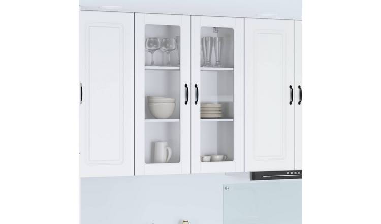 Walplus 2 Door Engineered Wood Storage Cabinet - White - 80 x 31 x 100 cm