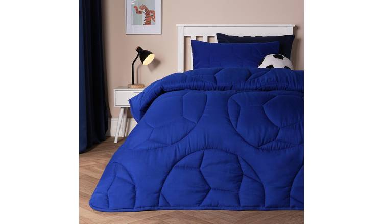 OHS Blue Football Coverless 7.5 Tog Duvet Set - Single