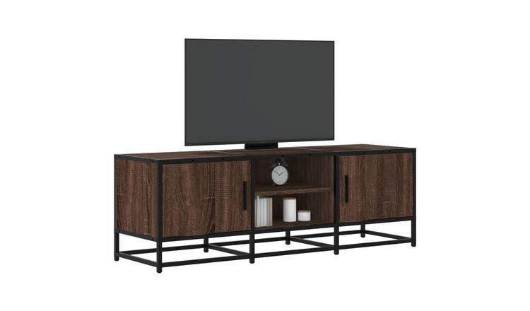 Walplus Engineered Wood TV Cabinet - Dark Oak - 120 x 35 x 41 cm