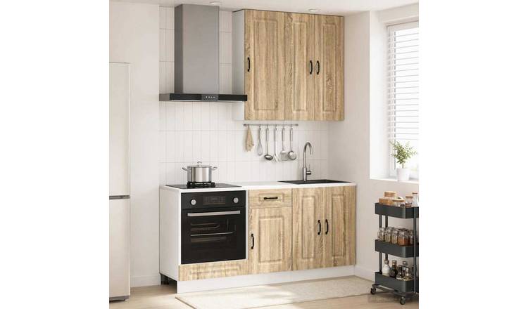 Walplus 5 Piece Engineered Wood Kitchen Unit Set - Sonoma Oak