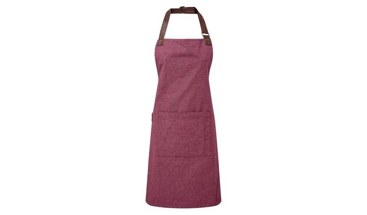 Premier Adults Unisex Annex Bib Apron - Burgundy