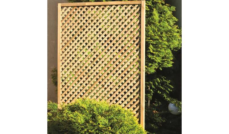 Primrose Wall Diamond Trellis Privacy Garden Softwood Screening - 1.83m x 0.9m