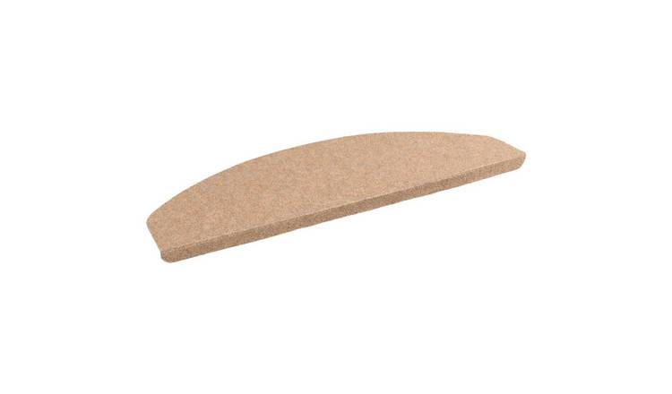 Walplus Pack of 15 Self-Adhesive Needle-Punched Stair Mats - Beige - 80 x 28 cm