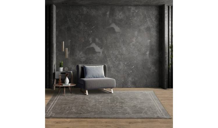 Mega Flooring Silver Modern Abstract Rug - 120 x 180cm