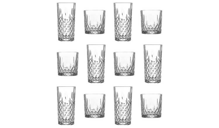 LAV 12pc Odin Glassware Set - Clear