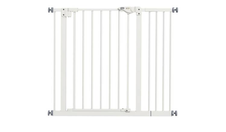 PawHut Pressure Fit 1-Extension Auto Closing Dog Gate - 74-94cm - White