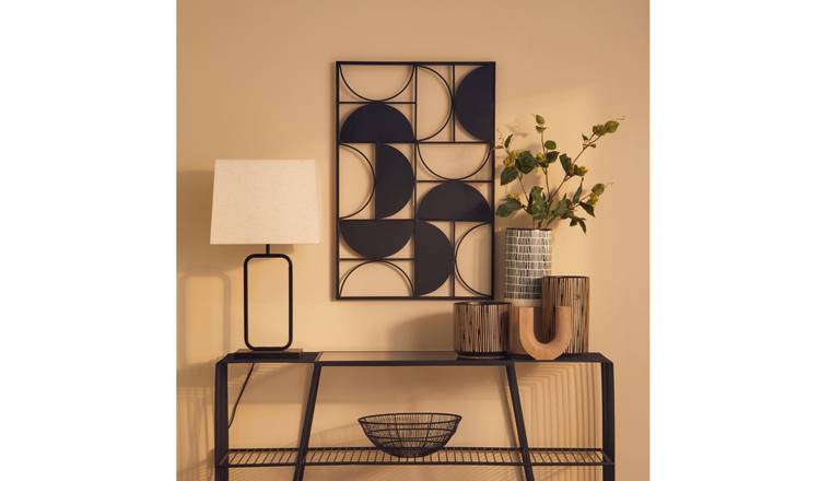 Orsina Trento Finish Semicircle Design Wall Art - Black