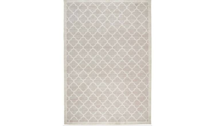 The Rugs Cream Origins Trellis Rug - 80 x 150cm