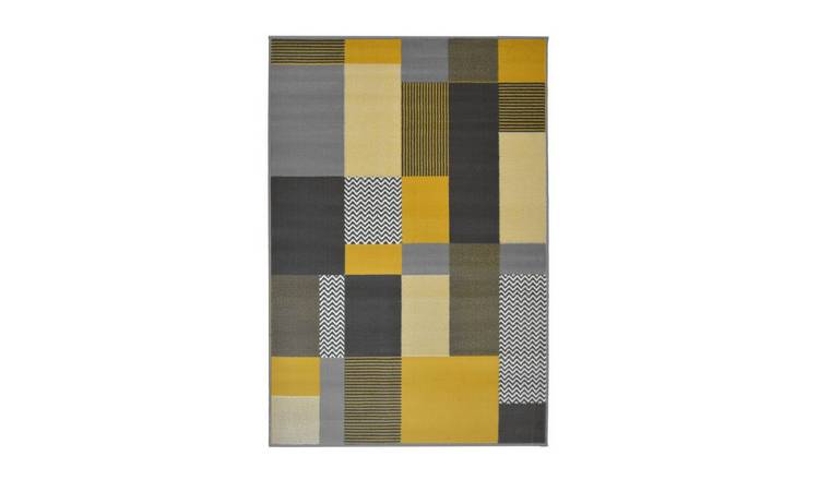 Mega Flooring Grey Modern Geometric Rug - 80 x 150cm