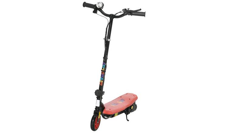 HOMCOM 120W Ages 7 to 14 Years Foldable Adjustable Height Electric Scooter – Red