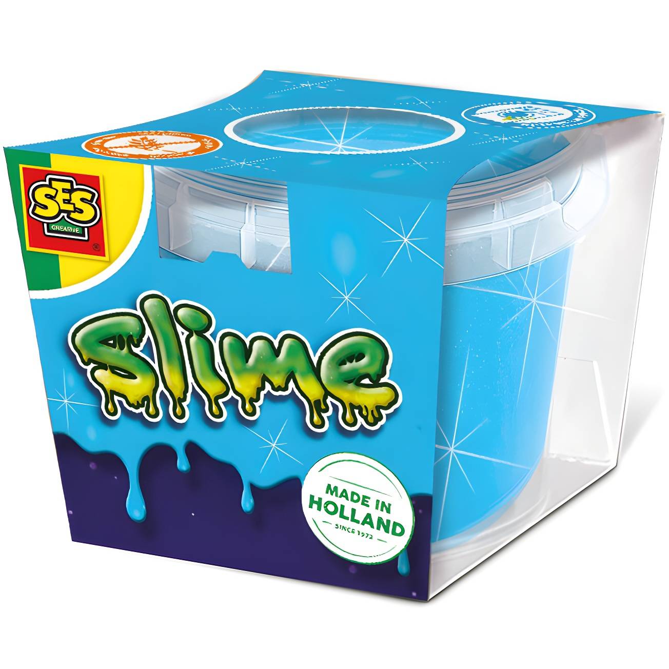 SES Creative Slime Sensory Set - 140g Jar - Blue Glitter - Image 1