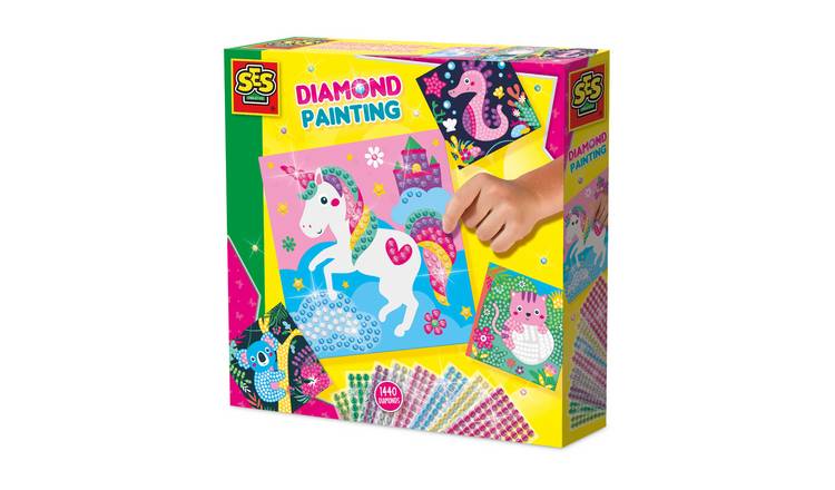 SES Creative Diamond Painting Happy Animals Craft Set