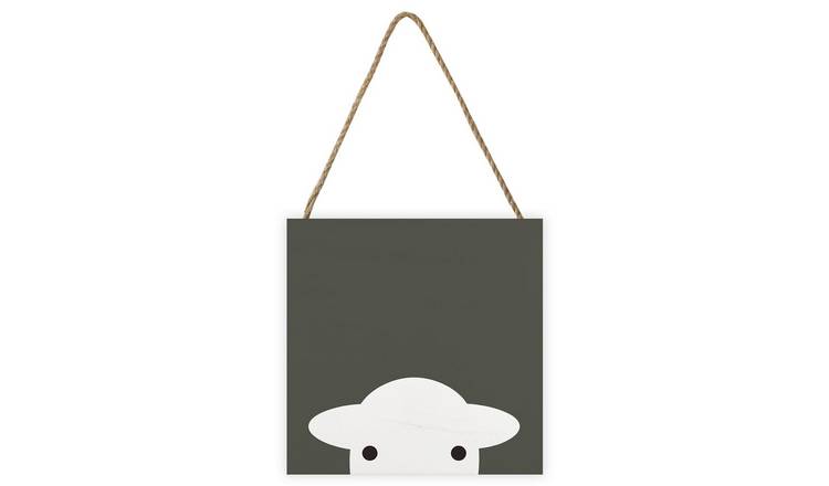 Herdy Peep Wood Plaque - Grey