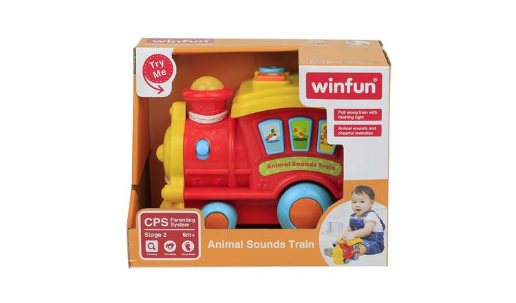 Winfun Animal Sounds Train Pull Along Toy