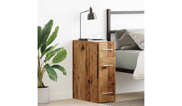 Walplus Engineered Wood Cabinet - Dark Wood - 20 x 45.5 x 60 cm